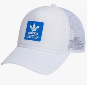 Adidas White Trucker Hat